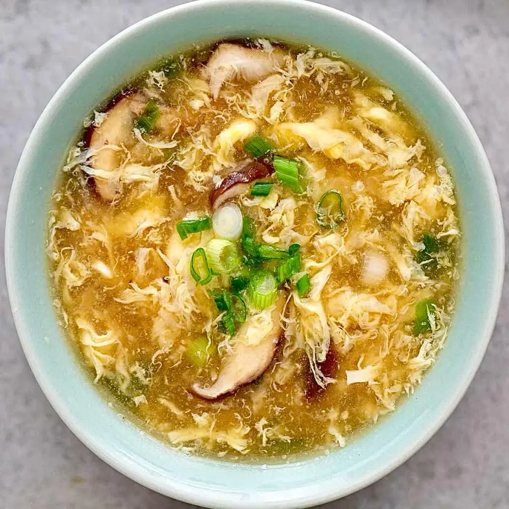 Chicken Mushroom Egg Flower Soup